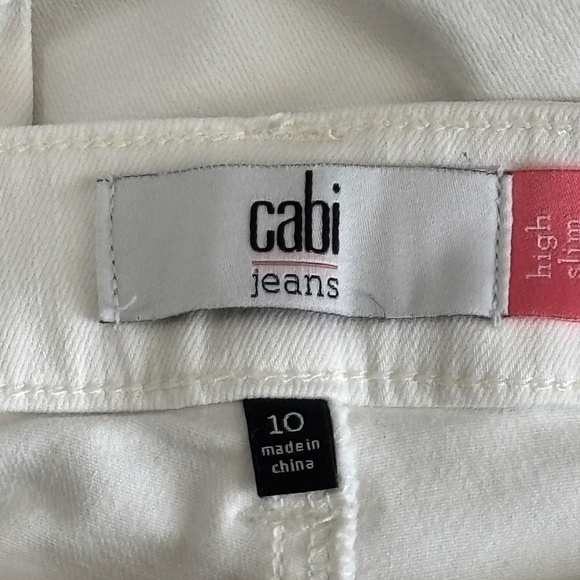CAbi - White High Slim distressed jeans - Picture 4 of 7